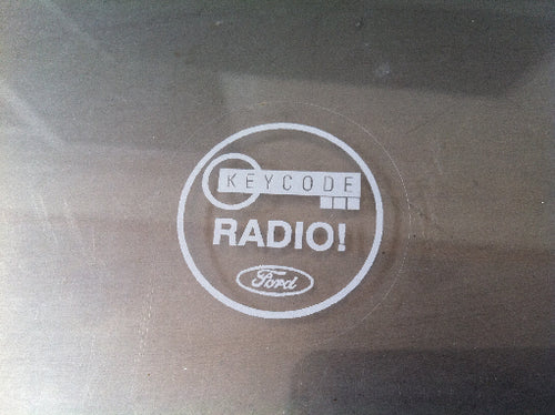 Ford Radio Keycode Decal - Round