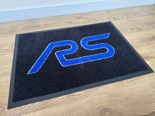RS Workshop / Garage Mat - Black with Blue RS Logo