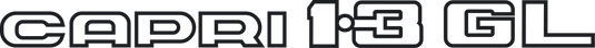Capri 1.3GL decal