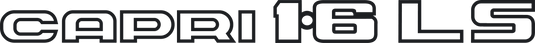 Capri 1.6LS decal