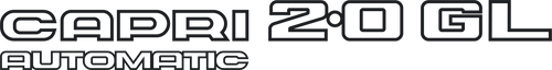 Capri 2.0 GL Automatic decal