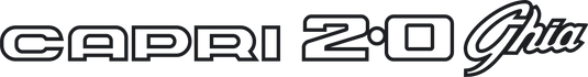 Capri 2.0 Ghia decal