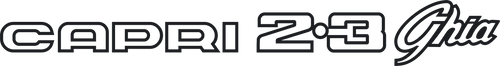Capri 2.3 Ghia decal