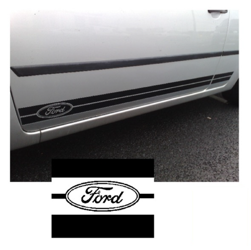 Fiesta Mk6 Side Stripes - FORD OVAL Logo at FRONT